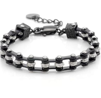 Ladies Micro Mini Biker Chain Bracelets with optional matching watches