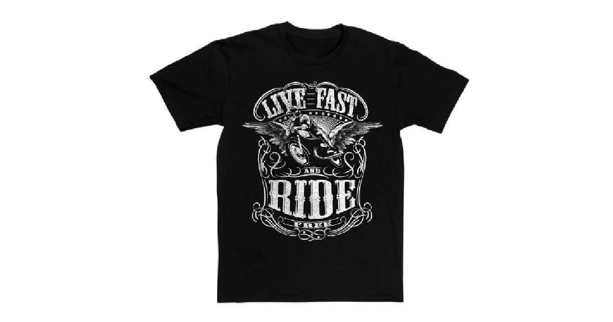 Live Fast and Ride Free Cotton Tee 