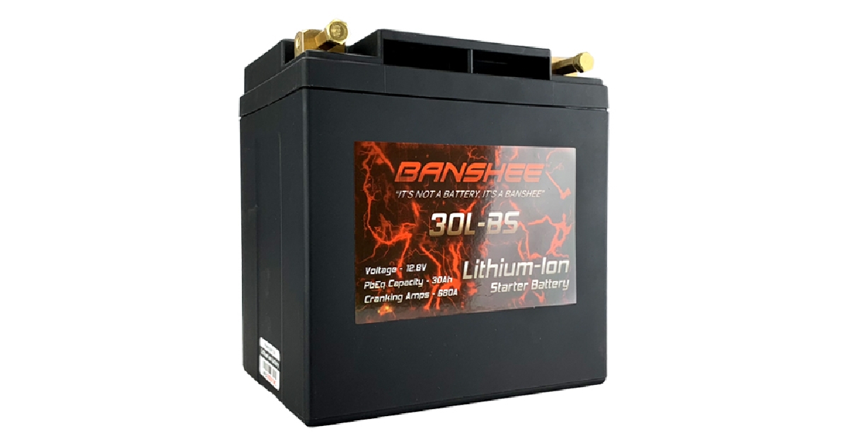 LiFEPO4 30L-BS Sealed Starter Motorcycle Battery