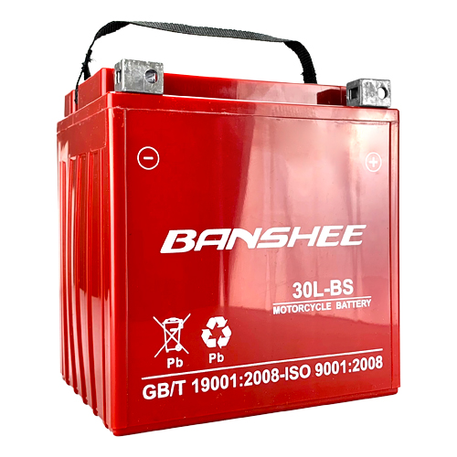 Banshee YTX30L-BS High Performance Maintenance Free Sealed AGM Motorcycle Battery