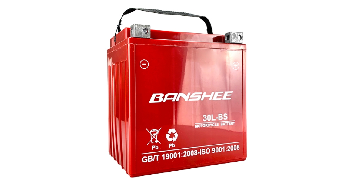 Banshee YTX30L-BS High Performance Maintenance Free Sealed AGM Motorcycle Battery