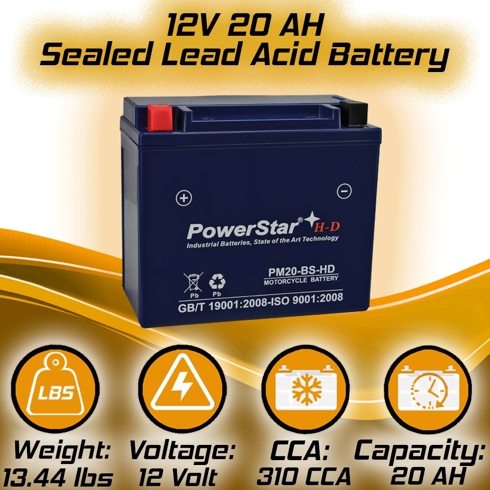 YTX20-BS Battery by PowerStar H-D 285CCA