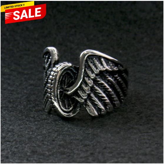 Classic Eagle Winged Wheel Ring