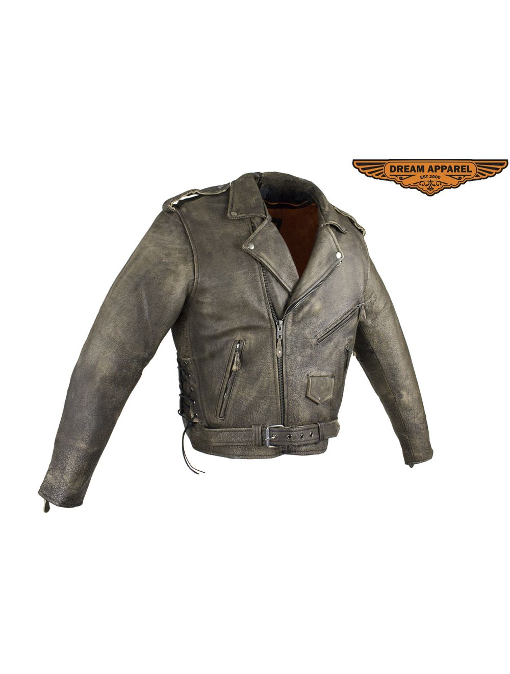 Men's Dark Brown Motorcycle Jacket with Gun Pockets