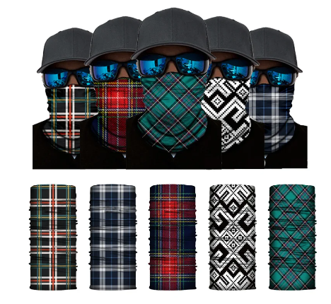 Plaid and Paisley Gaiter Bandanas