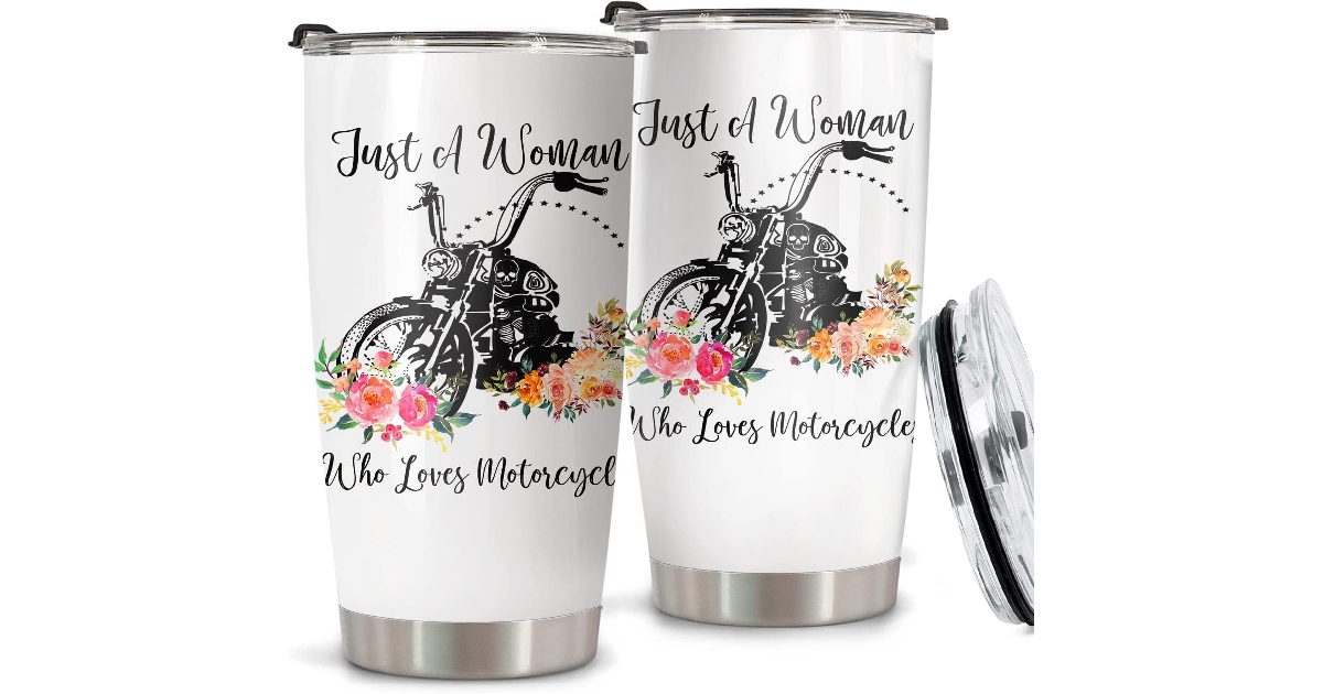 Just A Woman Who Loves Motorcycles 20oz Tumbler 