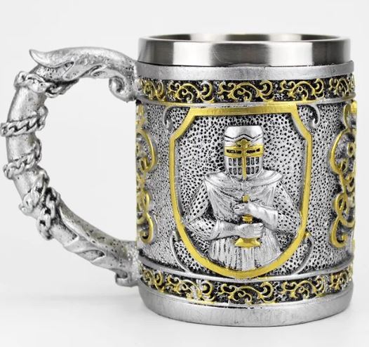 Gothic Skull Warrior Tankard Helmet Viking Beer Mugs 