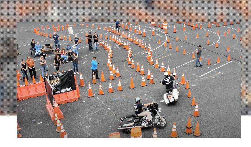 Video: Watch motorcycle cops speed through a slow skills course