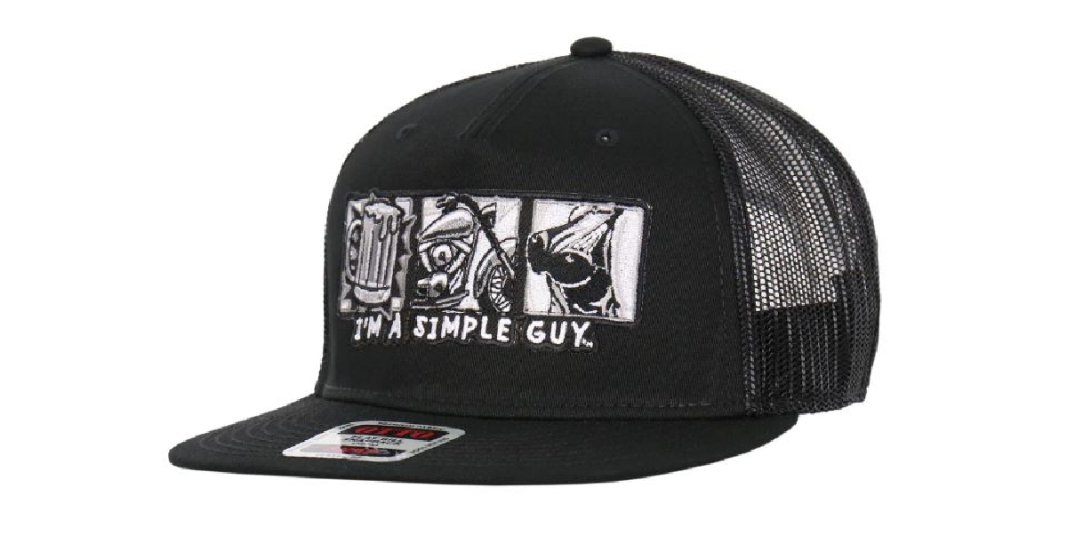Hot Leathers Black Simple Guy 3 B's Snapback Hat