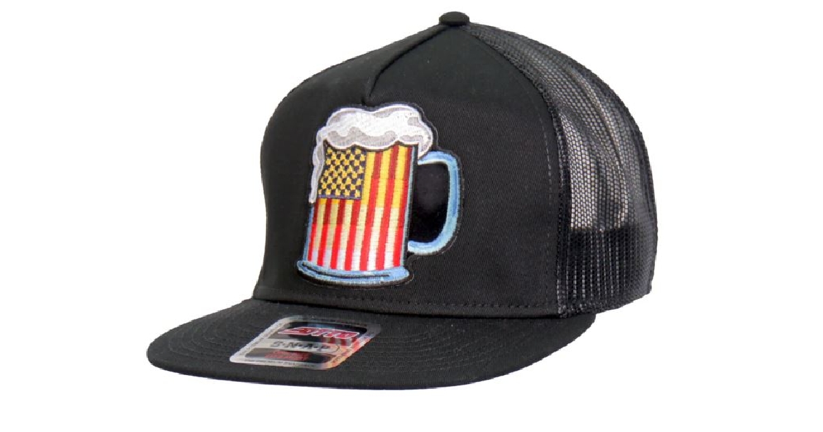 Hot Leathers Beer Mug Flag Snapback Adjustable Hat Adjustable Hat