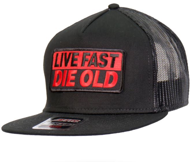 Hot Leathers Live Fast Die Old Snapback