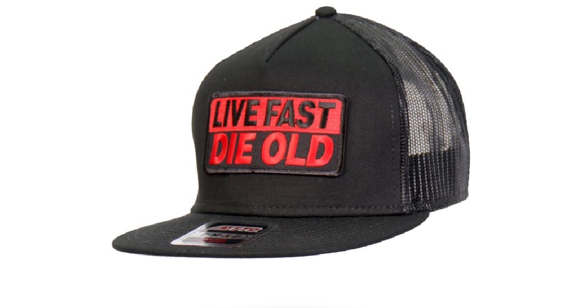 Hot Leathers Live Fast Die Old Snapback