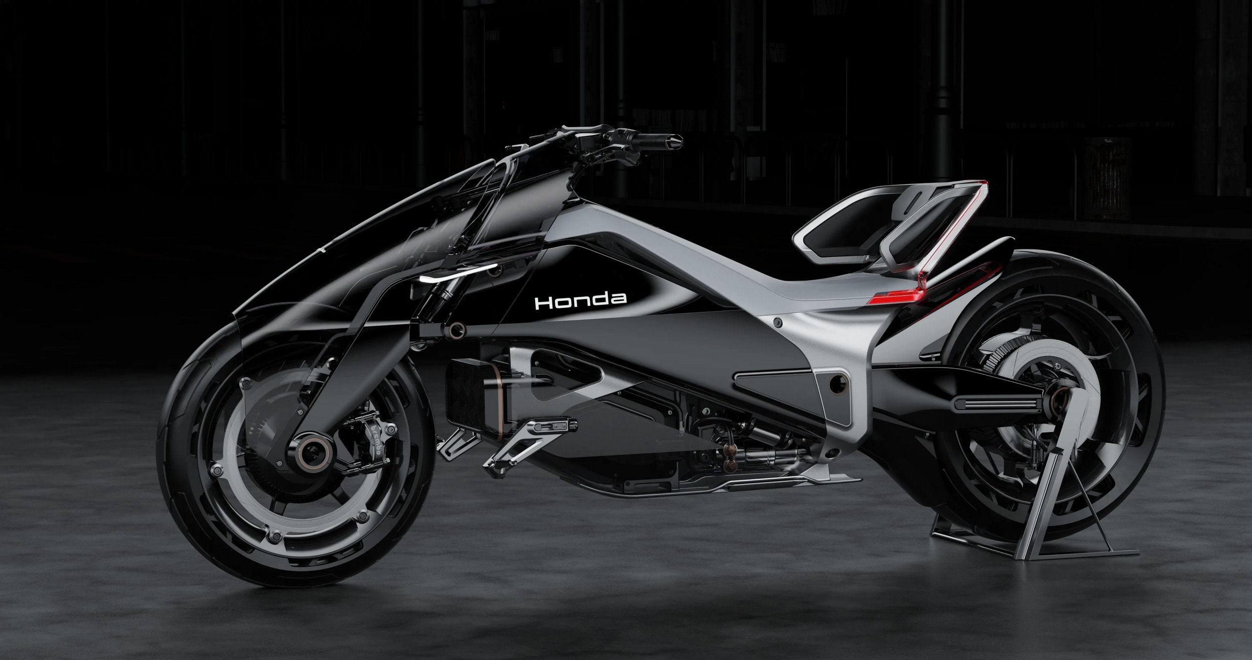 Honda Outlier Concept Previews All-Wheel Drive Electric Motorcycle for the 2030s