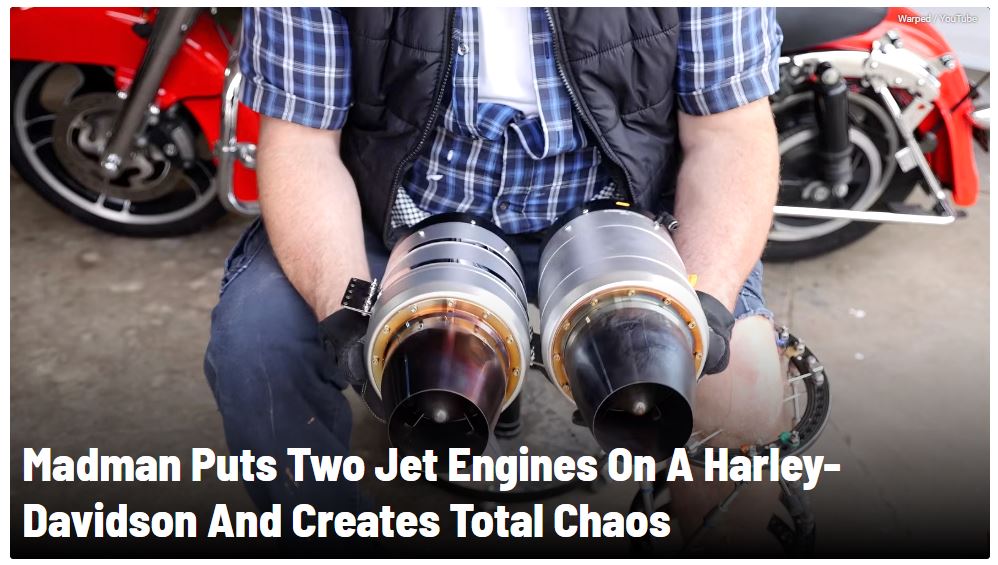Madman Puts Two Jet Engines On A Harley-Davidson And Creates Total Chaos