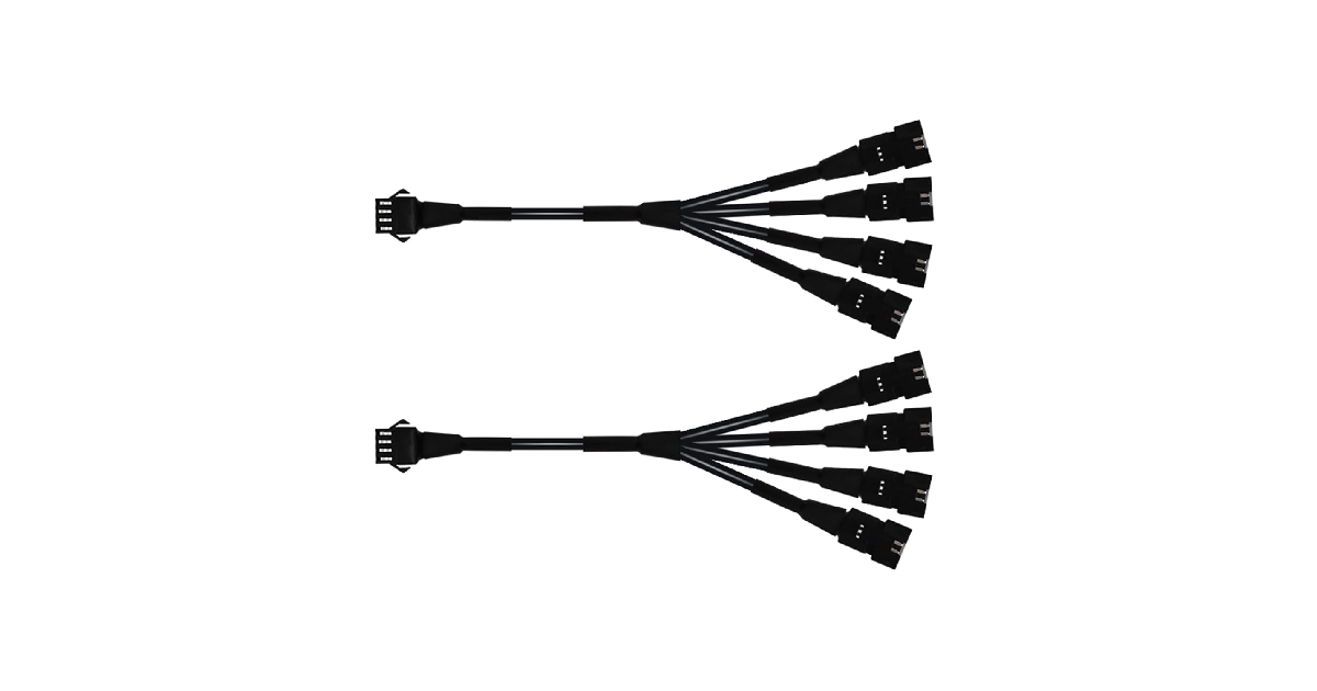 2pc 4 Way Splitter Y Cable for Use with 4 Pin 5050 LED SMD RGB NEON Accent Kits