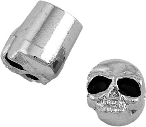 HARDDRIVE VALVE STEM CAPS METAL STEM CHROME SKULL PR