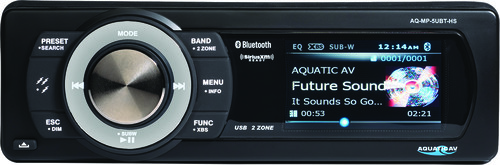 AQUATIC AV BLUETOOTH USB/MP3 MEDIA PLAYER SIRIUS/XM READY