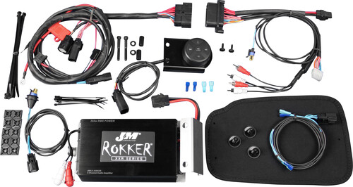 J&M ROKKER XXR 400W 2-CH AMP KIT 98-20 FLHR