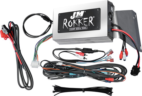 J&M ROKKER P800W 4-CH AMP KIT 11-13 FLTR ULTRA
