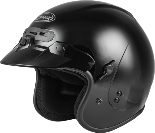 GMAX GM-32 OPEN-FACE HELMET GLOSS BLACK