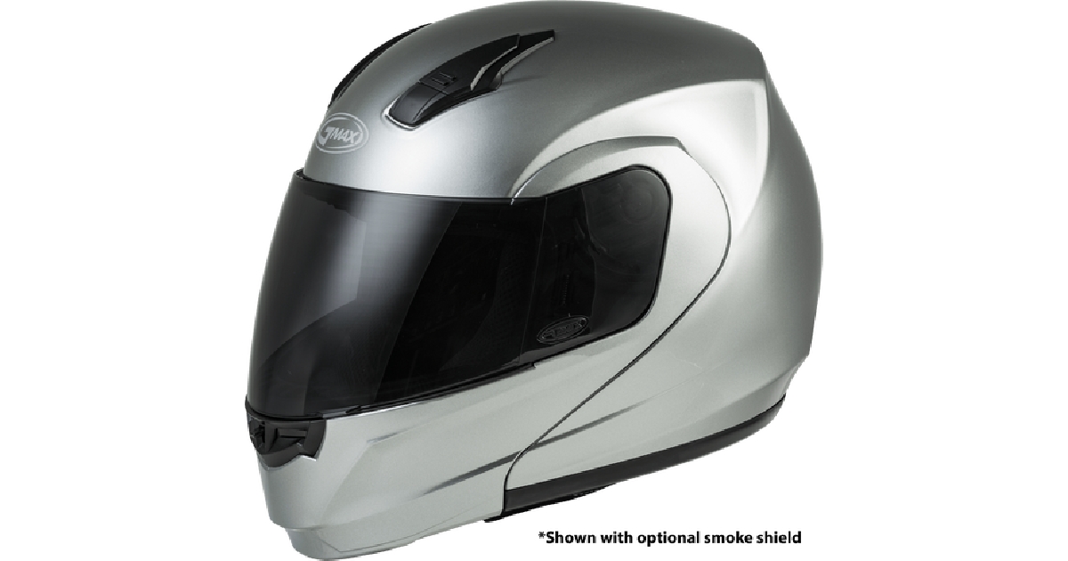 GMAX MD-04 MODULAR HELMET METALLIC SILVER 