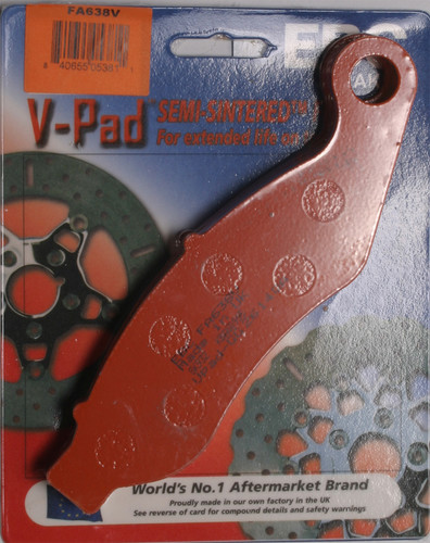 EBC BRAKE PADS FA638V SEMI-SINTERED V SERIES