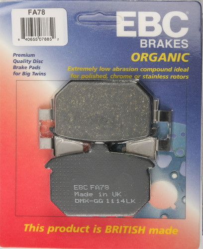 EBC BRAKE PADS FA78 ORGANIC