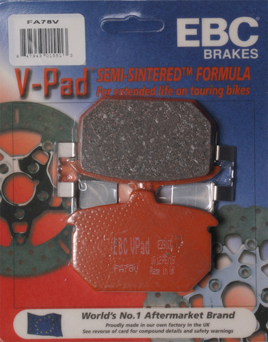 EBC BRAKE PADS FA78V SEMI-SINTERED V SERIES