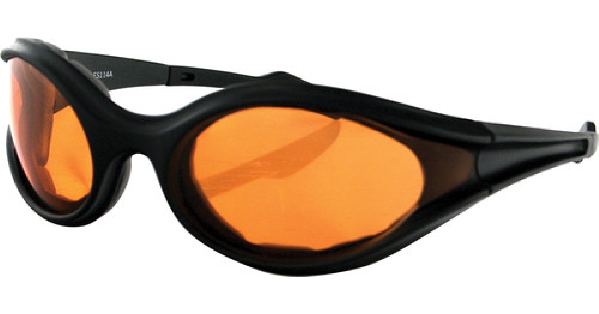 BOBSTER FOAMERZ SUNGLASSES BLACK W/AMBER LENS