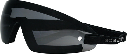 BOBSTER WRAP AROUND SUNGLASSES BLACK W/SMOKE LENS