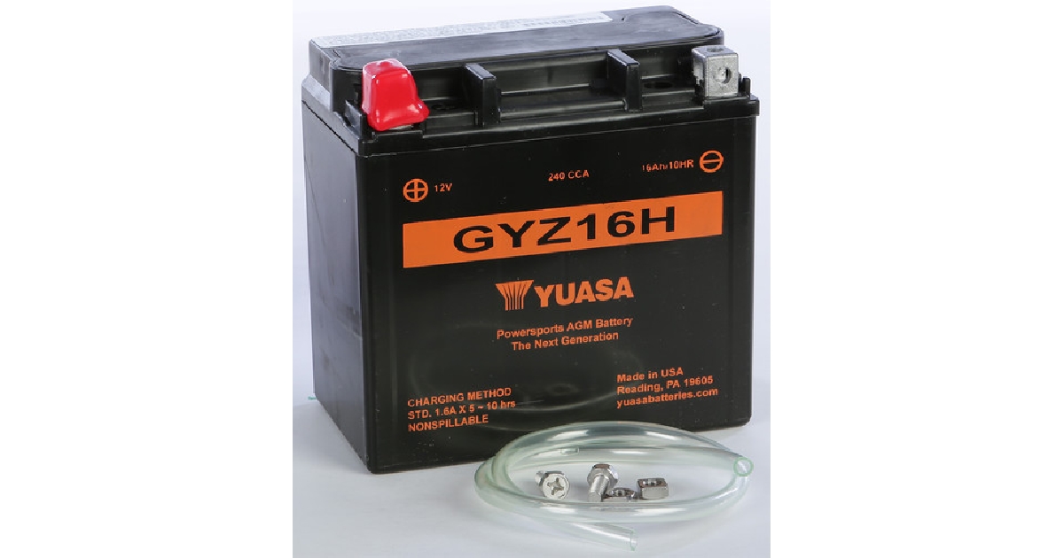 YUASA BATTERY GYZ16H SEALED FACTORY ACTIVATED