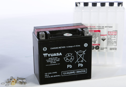 YUASA BATTERY YTX14L-BS MAINTENANCE FREE