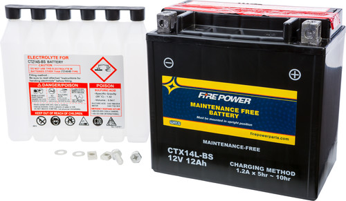 FIRE POWER BATTERY CTX14L-BS MAINTENANCE FREE