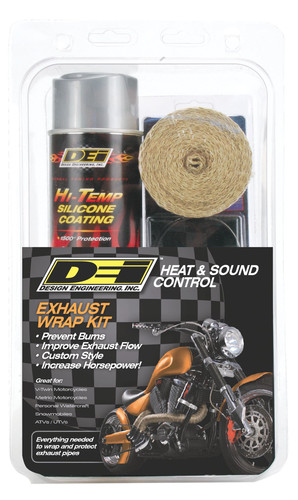 DEI EXHAUST PIPE WRAP KIT TAN WRAP W/ALUMINUM COATING