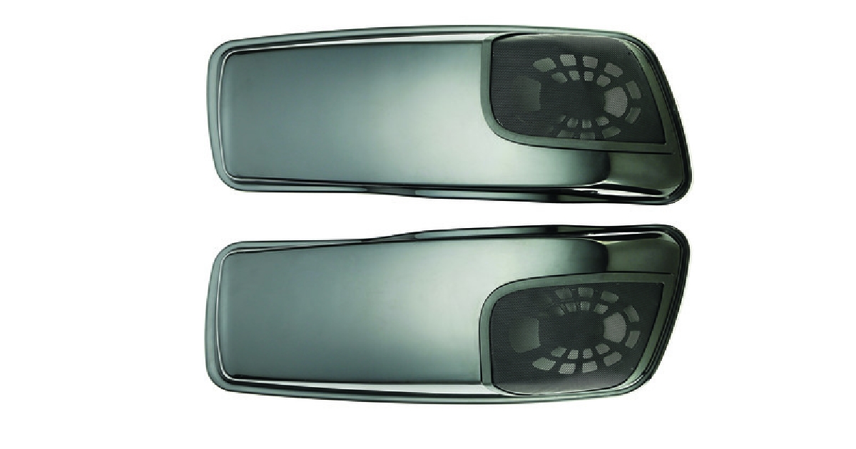 HARDDRIVE SADDLEBAG SPEAKER LIDS FITS 14-UP