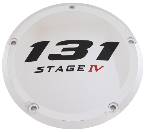 CUSTOM ENGRAVING 7 M8 FLT/FLH DERBY COVER 131 STAGE IV CHROME