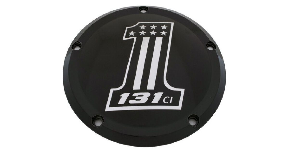 CUSTOM ENGRAVING 6   M8 SOFTAIL DERBY COVER 131 BLACK