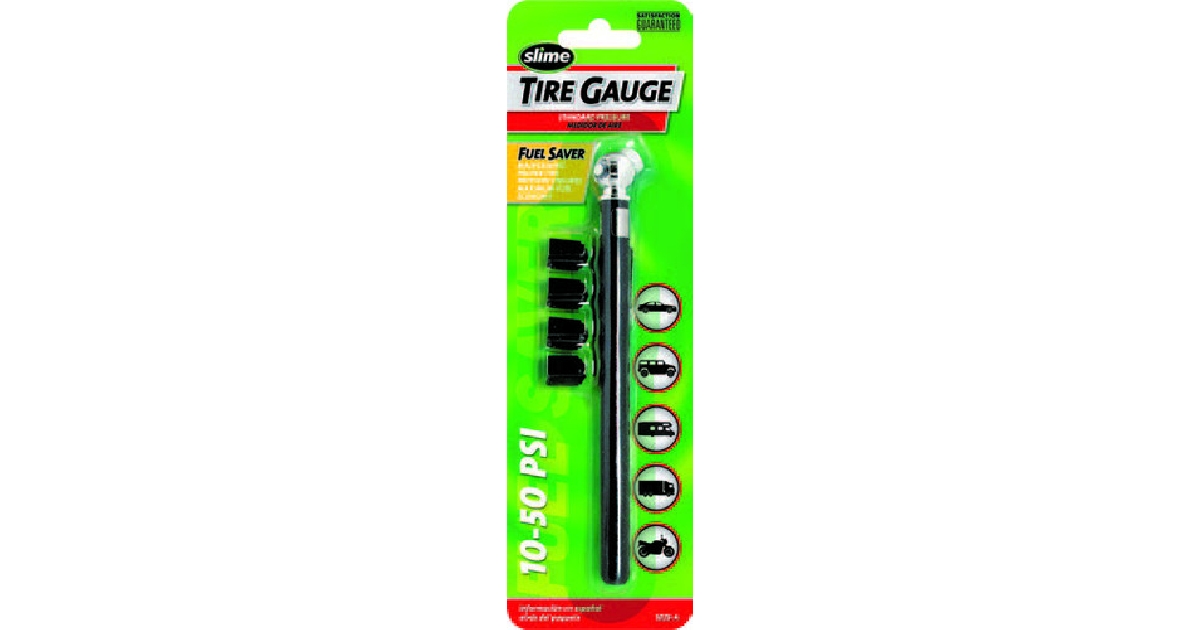 SLIME TIRE GAUGE 10-50 PSI