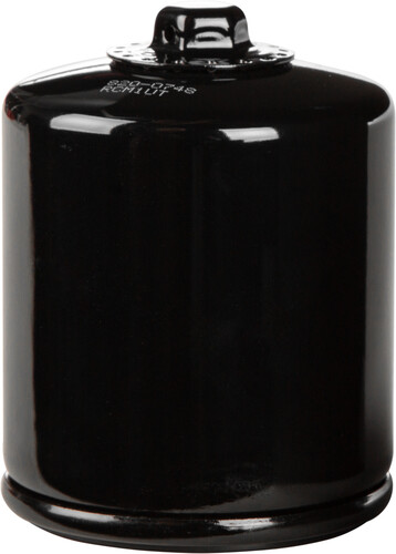 HARDDRIVE OIL FILTER TWIN CAM BLACK HEAVY DUTY W/HEX