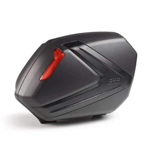 GIVI V37 SIDE CASES 37L PAIR BLACK RED LENS